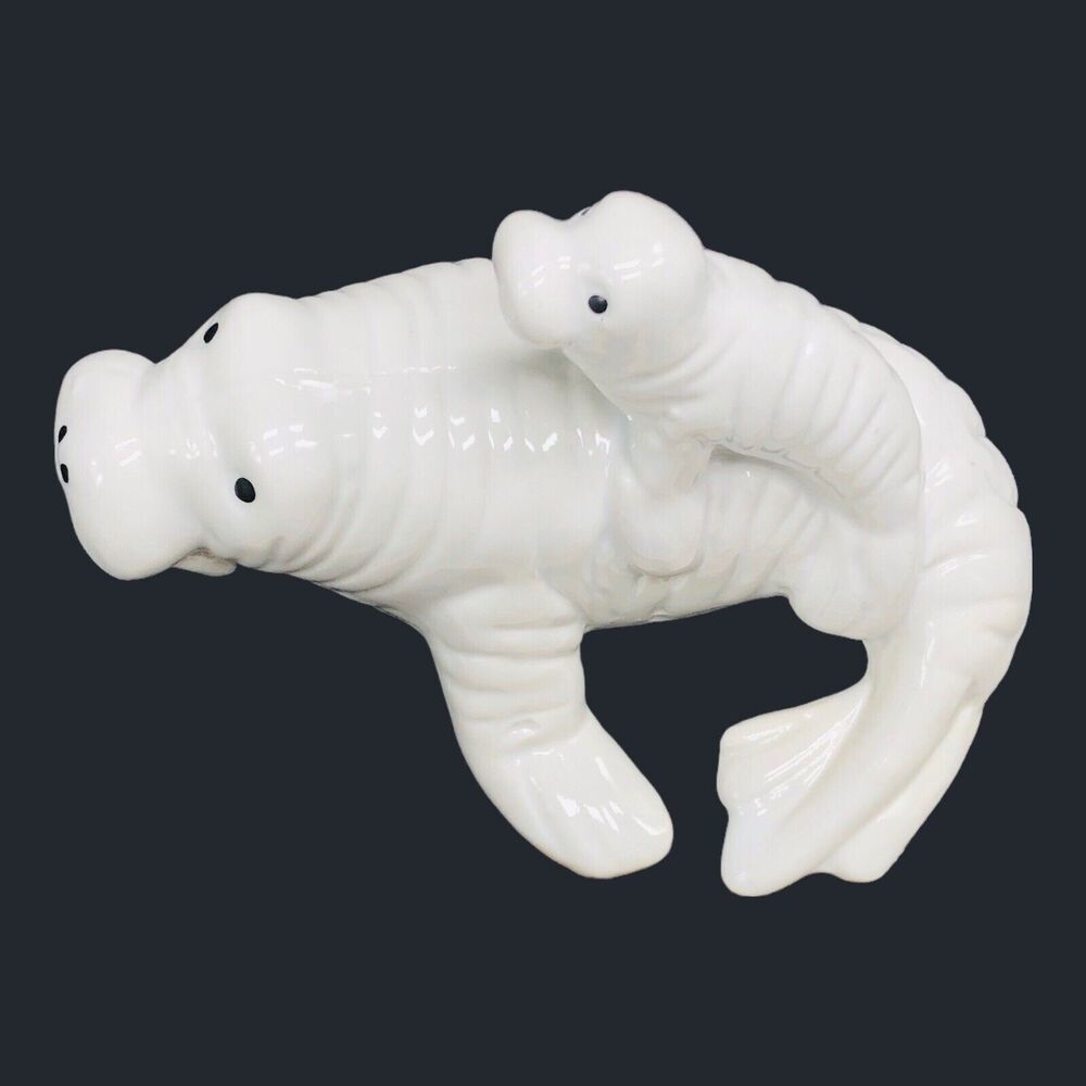 White Ceramic MOM Dad AND BABY WALRUS FIGURINE Zoo Aquarium Souvenir ￼GOT - Picture 6 of 10